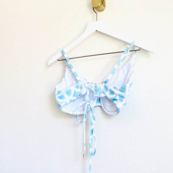 NEW! Kenny Flowers The Maldives Underwire Bikini Top Blue SZ DD cup - Picture 15 of 16